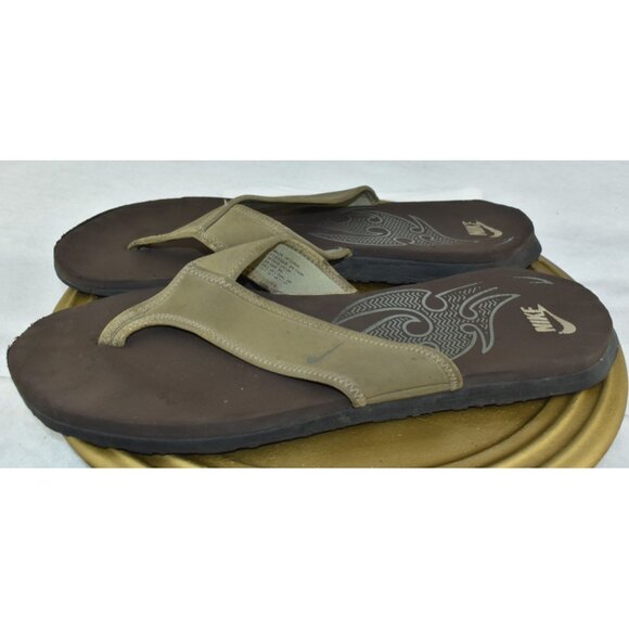 Nike Celso Sandals Men's Size 14 Brown Comfort Thong Flip Flop Beach Pool - Picture 5 of 11